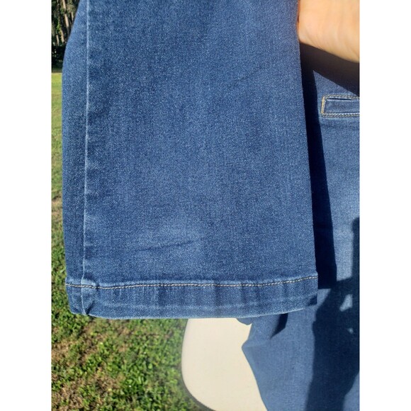 Zoe + Phoebe High Rise Slim Boot Leg Dark Wash Stretch Blue Jeans Women’s Sz 12 - Picture 12 of 16